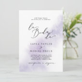 水彩洗浄 | Purple La Boda 結婚 De's 招待状 (スタンド正面)