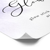 水彩洗浄 | Purple Let Love Glow Sign ポスター (角)