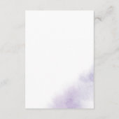 水彩洗浄 | Purple Wishingウェルカード エンクロージャーカード (裏面)