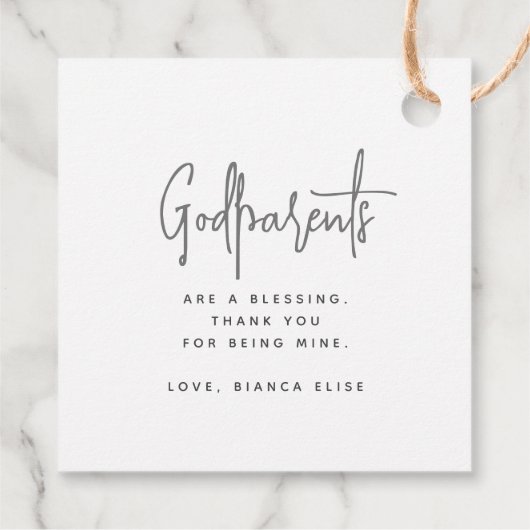 水彩洗礼神シンプル父母モダン フェイバータグ (裏面)