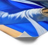 水彩洗練された男性ファッションモデル ポスター (角)