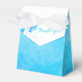 水彩洗花感謝していお結婚式の引き出物 フェイバーボックス (正面サイド)