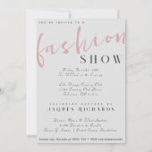 水彩流行オートクチュールファッション表示 招待状 (裏面)