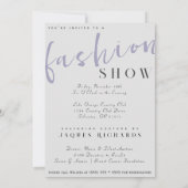 水彩流行オートクチュールファッション表示 招待状 (裏面)