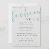 水彩流行オートクチュールファッション表示 招待状 (裏面)