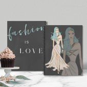 水彩流行ファッションモデルイラストレーション ノートブック