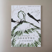 水彩流行ファッションモデルクリスマスパーティー 招待状