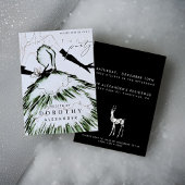 水彩流行ファッションモデルクリスマスパーティー 招待状