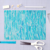 水彩海ウェーブズアートプリントティッシュペーパー 薄葉紙 (クラフト)