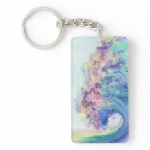 水彩海ウェーブ&ファミリー写真テンプレート