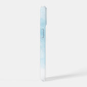 水彩海ウミガメ名前をカスタムする iPhone 15ケース (右側面)