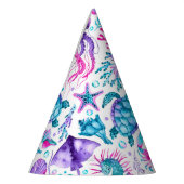 水彩海クリージャーズザシーズ誕生日 パーティーハット (左)