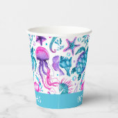 水彩海クリージャーズザシーズ誕生日 紙コップ (右)