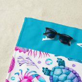 水彩海クリーチャー ビーチタオル (インサイチュ)