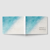 水彩海サマーブルービーチ結婚式 ゲストブック (全面)