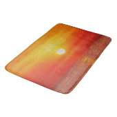 水彩海サンセットサマービーチ波 バスマット (アングル)