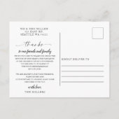 水彩海シーサマービーチサンキューカード インビテーションポストカード (裏面)