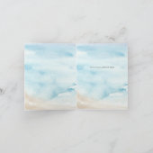 水彩海シーサマービーチサンキューカード 招待状 (内部)