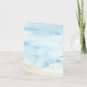 水彩海シーサマービーチサンキューカード 招待状 (裏面)