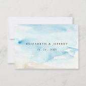 水彩海シーサマービーチ結婚式 出欠カード (裏面)