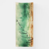 水彩海シーブルーウォーターサン 横断幕 (縦)