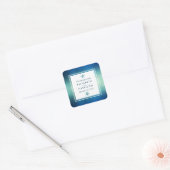 水彩海ヒトデビーチ結婚式のお気に入り スクエアシール (封筒)