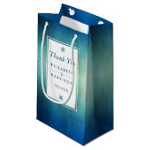 水彩海ヒトデビーチ結婚式のお気に入り スモールペーパーバッグ (正面アングル)