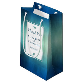 水彩海ヒトデビーチ結婚式のお気に入り スモールペーパーバッグ