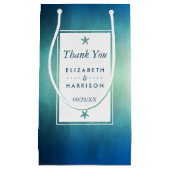 水彩海ヒトデビーチ結婚式のお気に入り スモールペーパーバッグ (正面)