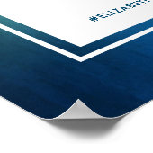 水彩海ヒトデビーチ結婚式へようこそ ポスター (角)