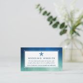 水彩海ヒトデビーチ結婚式サイト エンクロージャーカード (スタンド正面)