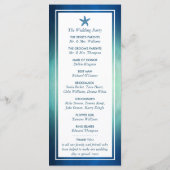 水彩海ヒトデビーチ結婚式プログラム プログラム (裏面)