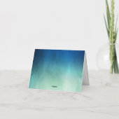 水彩海ヒトデビーチ結婚式有難う サンキューカード (裏面)