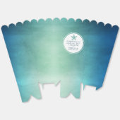 水彩海ヒトデビーチ結婚式 フェイバーボックス (見開き)