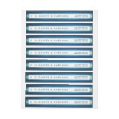 水彩海ヒトデビーチ結婚式 ラップアラウンドラベル (シート)