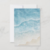 水彩海ビーチエレガントスクリプ結婚ト 出欠カード (裏面)