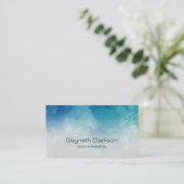水彩海ビーチサマービジネスカード 名刺 (スタンド正面)