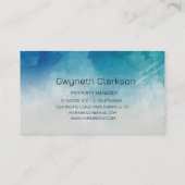 水彩海ビーチサマービジネスカード 名刺 (裏面)