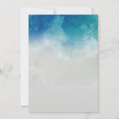 水彩海ビーチサマー結婚ズ 招待状 (裏面)