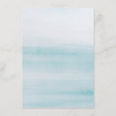 水彩海ビーチシェル結婚の詳細 エンクロージャーカード (裏面)