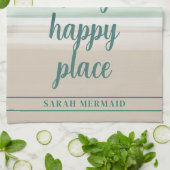 水彩海ビーチヨガスタジオキッチンタオル キッチンタオル (折り畳み)