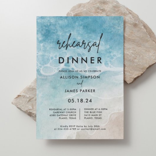 水彩海ビーチリハーサルディナー 招待状