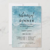 水彩海ビーチリハーサルディナー 招待状 (正面)