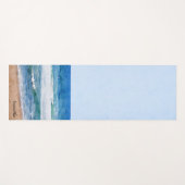 水彩海ビーチ ヨガマット (正面(横))