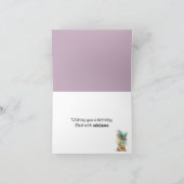 水彩海ビーチ(花あり) カード (内部)