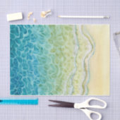 水彩海ビーチ 薄葉紙 (クラフト)