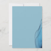 水彩海ブルーアクアマリンリハーサルディナー 招待状 (裏面)