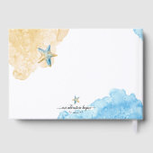 水彩海ブルーサンド🌊ビーチ結婚式 ゲストブック (裏面)