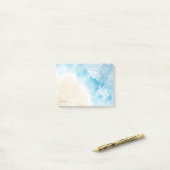 水彩海ホワイトカメ ポストイット (デスク上)