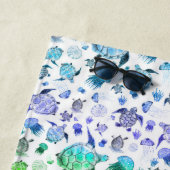 水彩海ライフ – レインボーカラー ビーチタオル (インサイチュ)